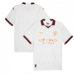 Manchester City Away Authentic Shirt 2023-24-White