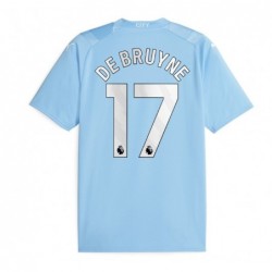 Manchester City Home Shirt 2023-24 with De Bruyne 17,Blue