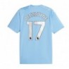 Manchester City Home Shirt 2023-24 with De Bruyne 17,Blue