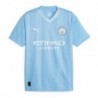 Manchester City Home Shirt 2023-24 with Stones 5,Sky Blue