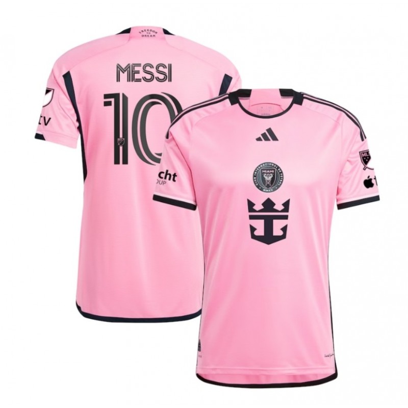 Men's adidas Lionel Messi Pink Inter Miami CF 2024 Player Jersey