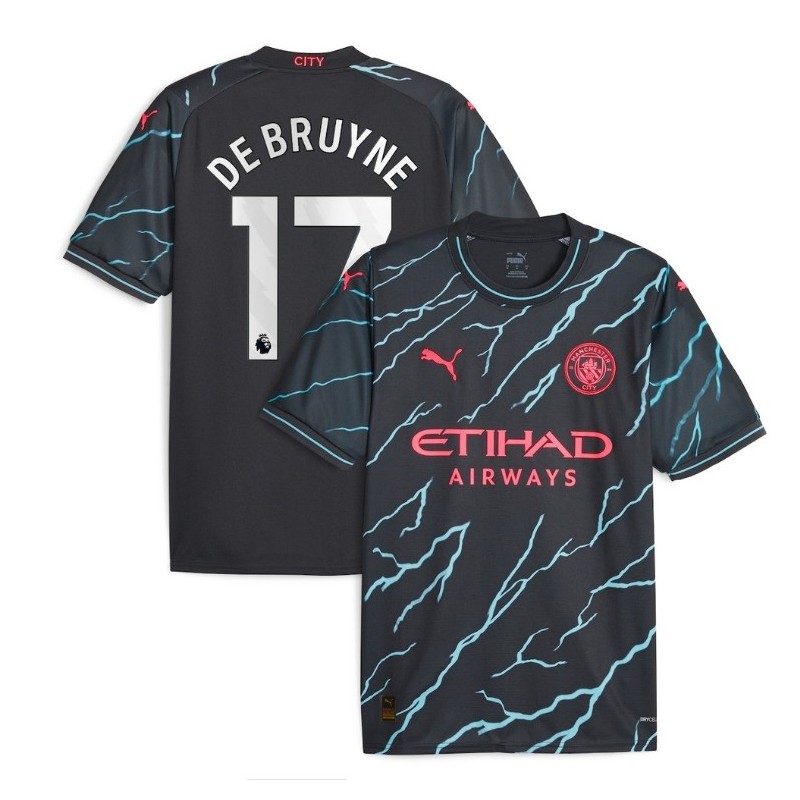 Kevin De Bruyne Manchester City 2023/24 Third Player Jersey-Navy