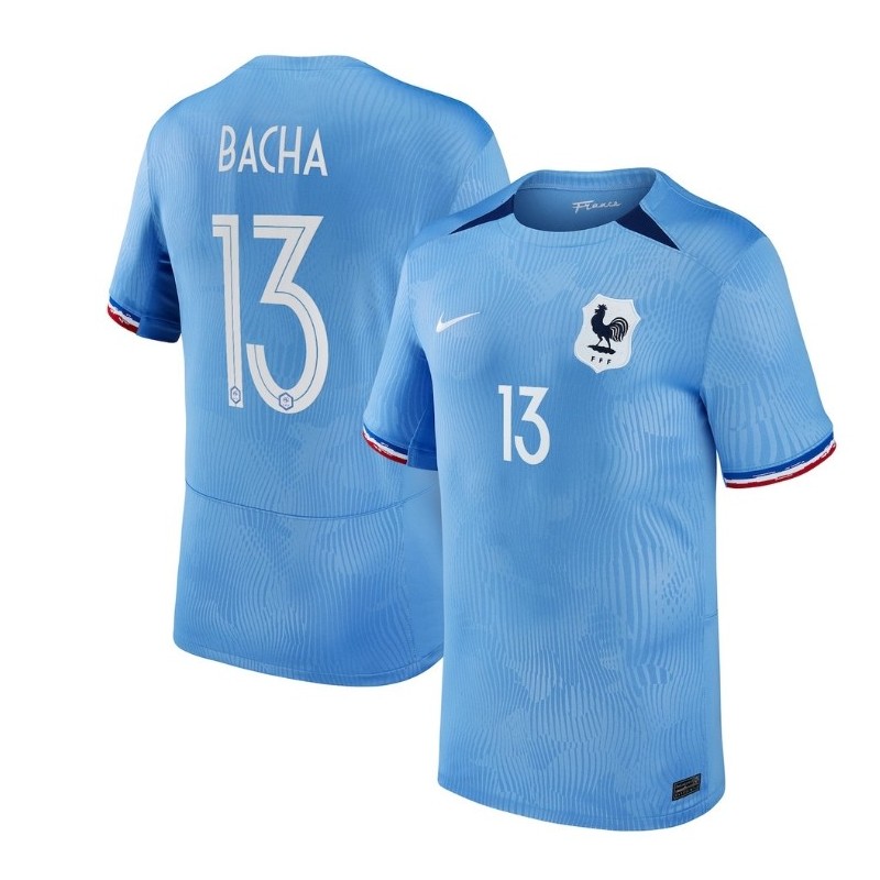 France Women Home Stadium Shirt 2023-24 with Bacha 13,Blue