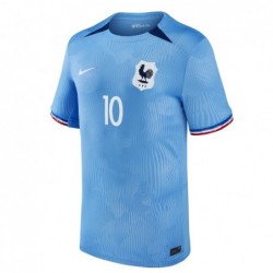 France Women Home Stadium Shirt 2023-24 with Majri 10,Blue