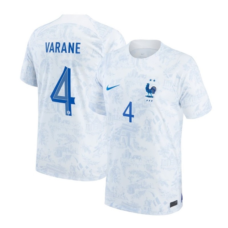 Raphael Varane France National Team 2022-23 Away Jersey - White