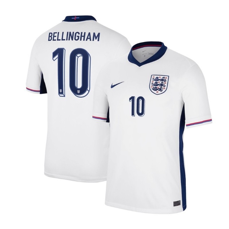 England Home Stadium Shirt 2024 with Bellingham 10,White