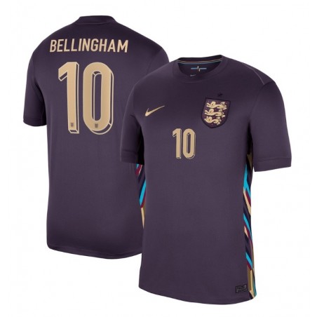 England Away Stadium Shirt 2024 with Bellingham 10,Purple