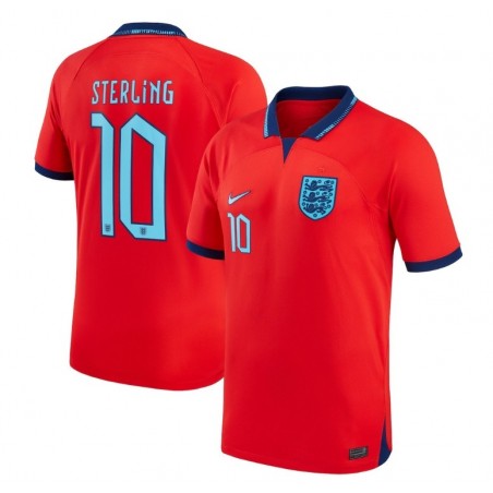 Raheem Sterling England National Team 2022-23 Away Jersey - Red