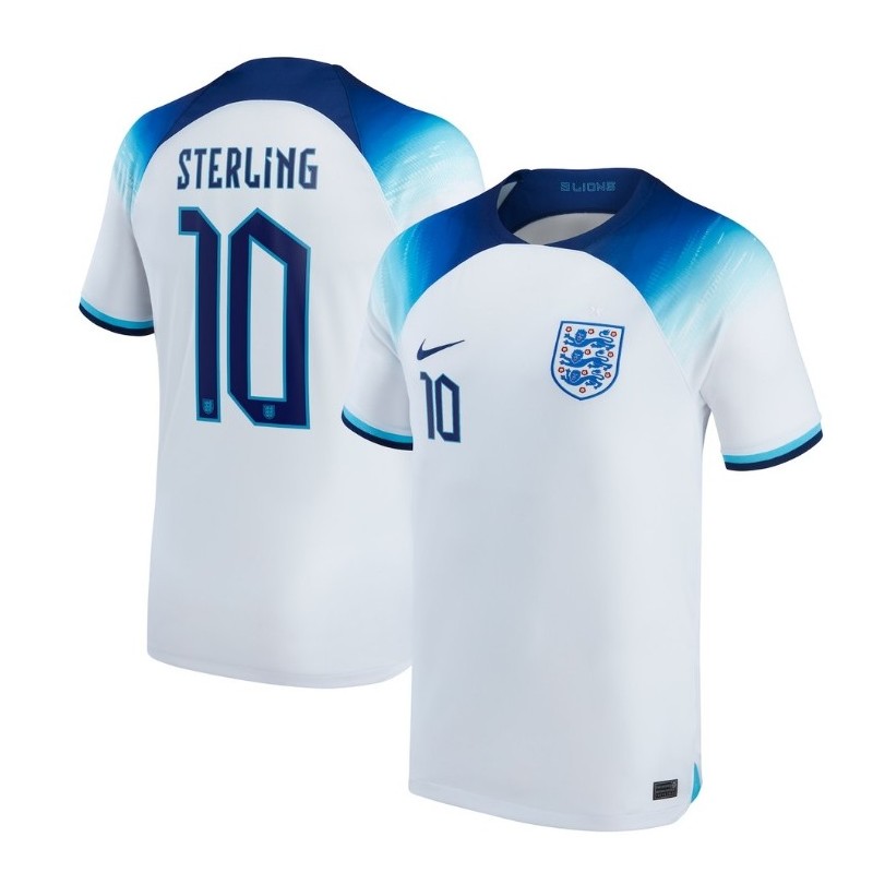 Raheem Sterling England National Team 2022-23 Home Jersey - White