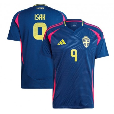 Sweden Away Shirt 2024 with Isak 9 printing - Navy