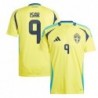 Sweden Home Shirt 2024 with Isak 9 printing - Yellow