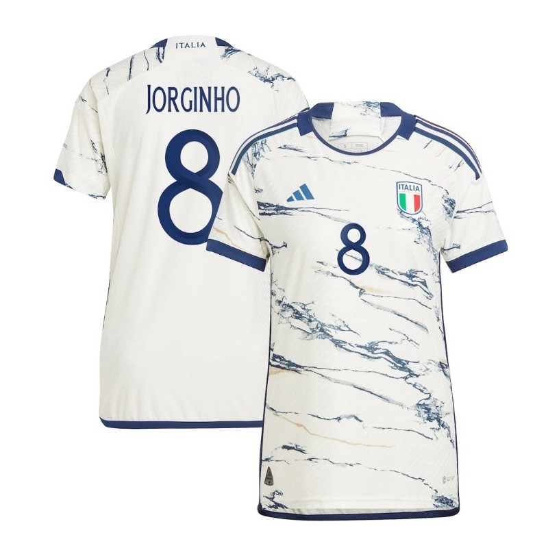 Jorginho Italy National Team 2023 Away Player Jersey - White