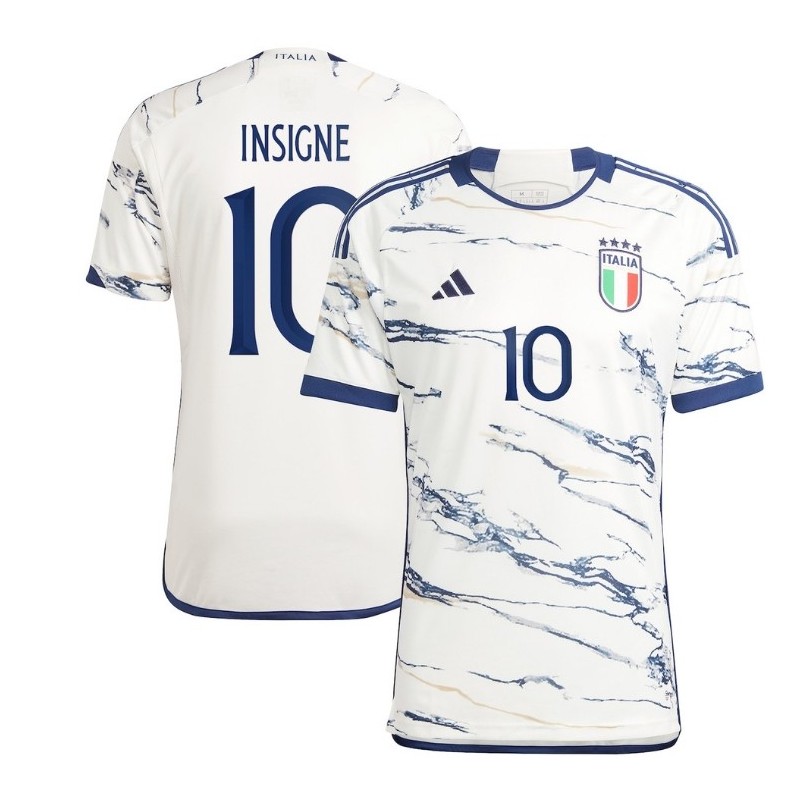 Lorenzo Insigne Italy National Team 2023 Away Jersey - White