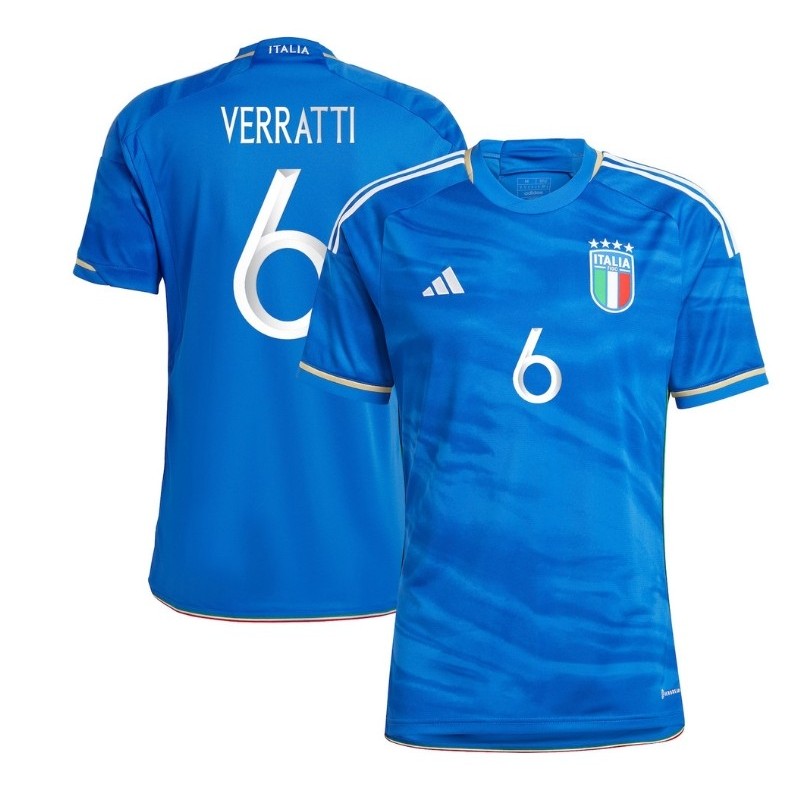 Marco Verratti Italy National Team 2023 Home Jersey - Blue