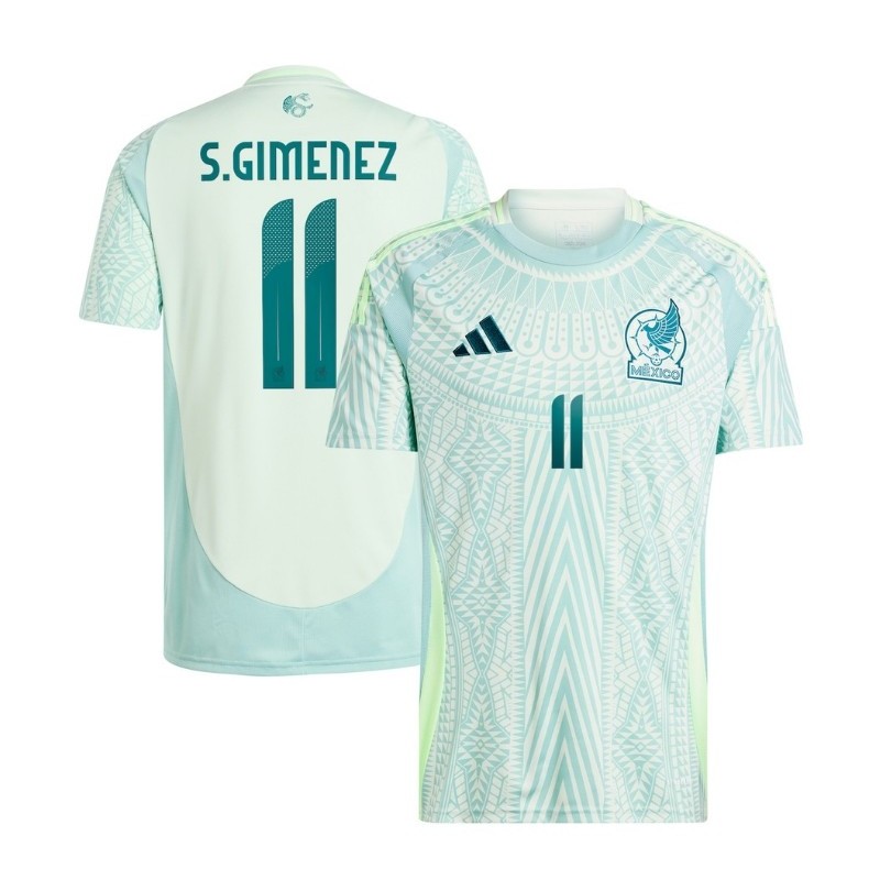 Santiago Giménez Mexico National Team 2024 Away Player Jersey - Green