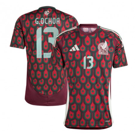 Guillermo Ochoa Mexico National Team 2024 Home Player Jersey - Burgundy