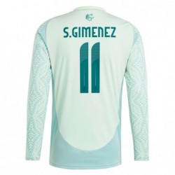 Santiago Giménez Mexico Team 2024 Away Player Long Sleeve Jersey - Green