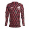 Edson Alvarez Mexico Team 2024 Home Player Long Sleeve Jersey - Burgundy