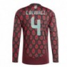 Edson Alvarez Mexico Team 2024 Home Player Long Sleeve Jersey - Burgundy