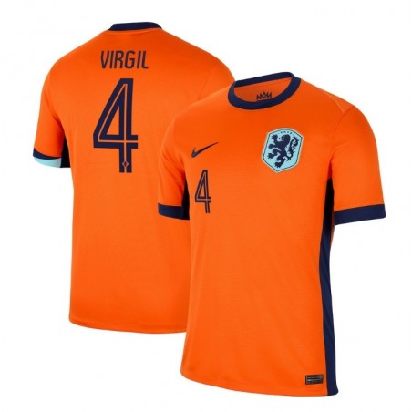 Virgil van Dijk Netherlands National Team 2024 Home Jersey - Orange