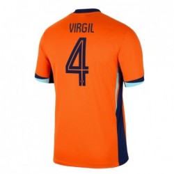 Virgil van Dijk Netherlands National Team 2024 Home Jersey - Orange