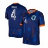 Netherlands Away Stadium Shirt 2024 with Virgil 4 printing - Blue