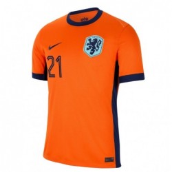 Frenkie de Jong Netherlands National Team 2024 Home Jersey - Orange