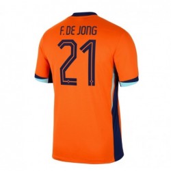 Frenkie de Jong Netherlands National Team 2024 Home Jersey - Orange