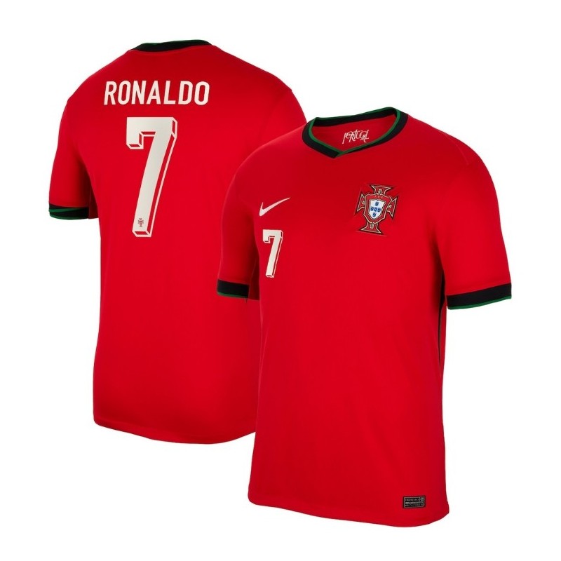 Cristiano Ronaldo Portugal National Team 2024 Home Jersey - Red