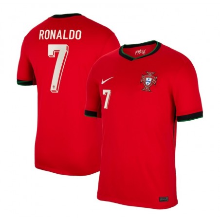 Cristiano Ronaldo Portugal National Team 2024 Home Jersey - Red