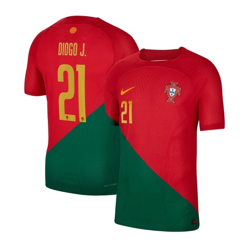 Diogo Jota Portugal Team 2022-23 Home Vapor Match Jersey - Red