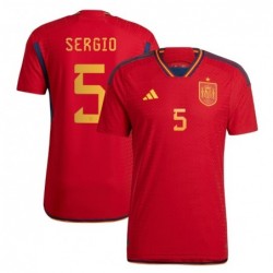 Sergio Busquets Spain National Team 2022-23 Home Jersey - Red