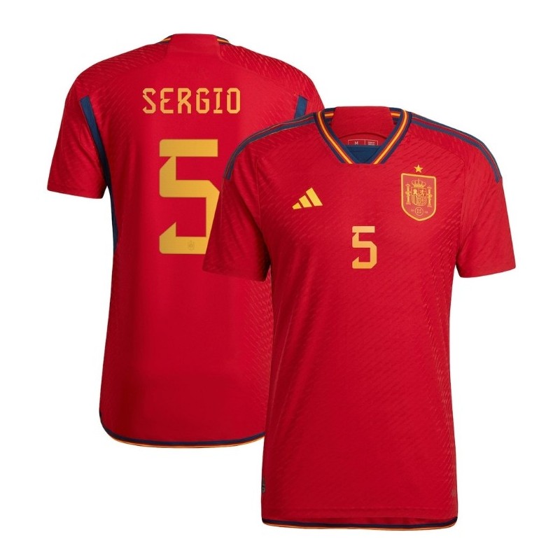 Sergio Busquets Spain National Team 2022-23 Home Jersey - Red