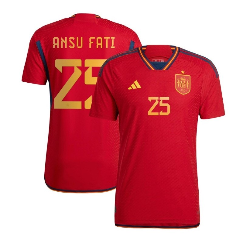 Ansu Fati Spain National Team 2022-23 Home Jersey - Red