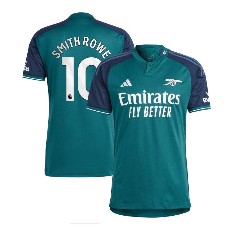 Arsenal Third Shirt 2023-24 with Smith Rowe 10 printing-Green