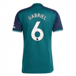 Arsenal Third Shirt 2023-24 with Gabriel 6 printing-Green