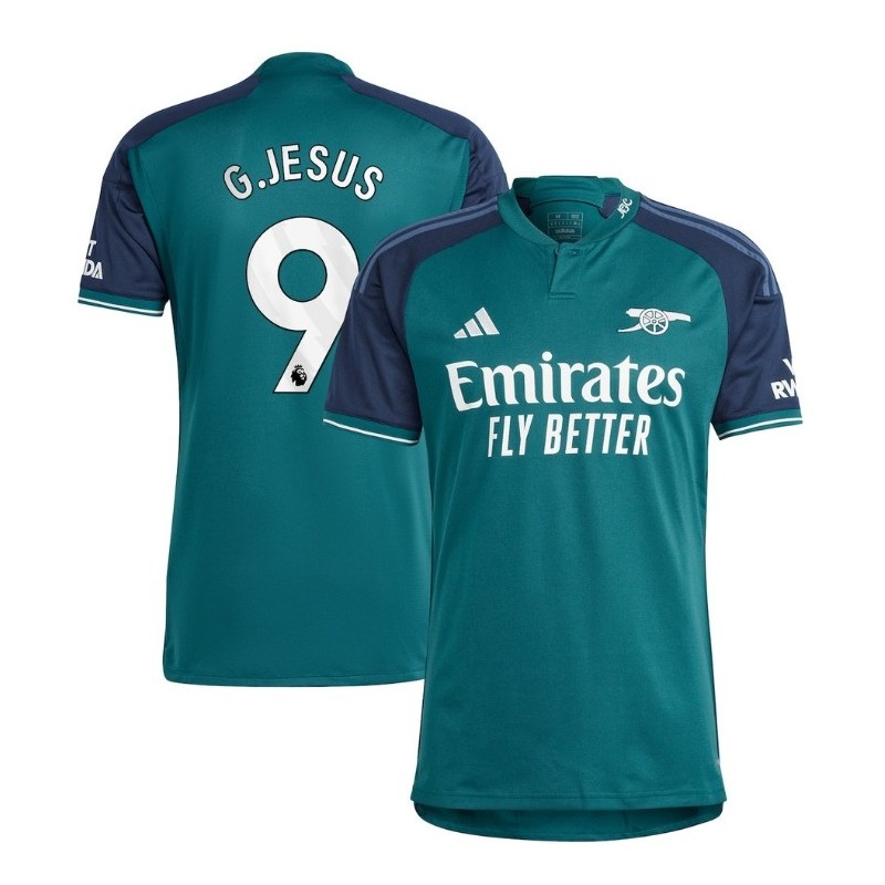 Arsenal Third Shirt 2023-24 with G.Jesus 9 printing-Green