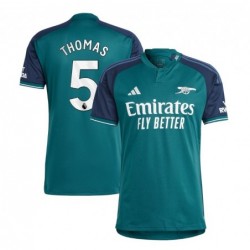 Arsenal Third Shirt 2023-24 with Thomas 5 printing-Green