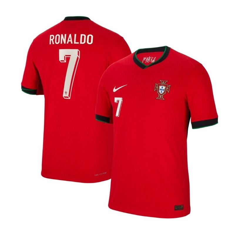 Portugal Home Dri-FIT ADV Match jerseys 2024 with Ronaldo 7 - Red