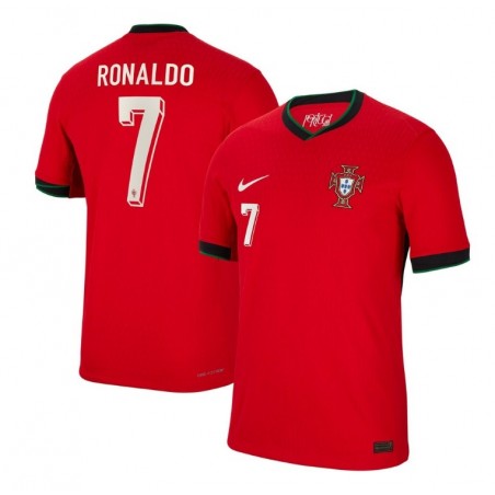 Portugal Home Dri-FIT ADV Match jerseys 2024 with Ronaldo 7 - Red