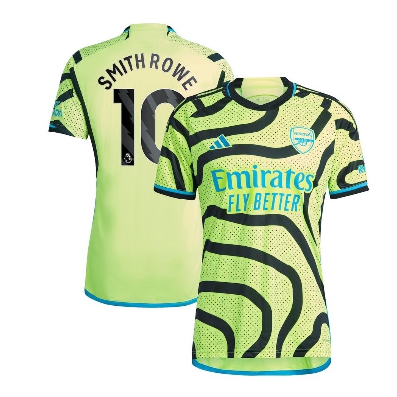 Arsenal Away Shirt 2023-24 with Smith Rowe 10 printing-Yellow