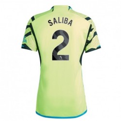 Arsenal Away Shirt 2023-24 with Saliba 2 printing-Yellow