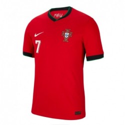 Portugal Home Dri-FIT ADV Match jerseys 2024 with Ronaldo 7 - Red