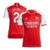 Arsenal Home Shirt 2023-24 with Saliba 2 printing-Red