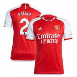 Arsenal Home Shirt 2023-24 with Saliba 2 printing-Red