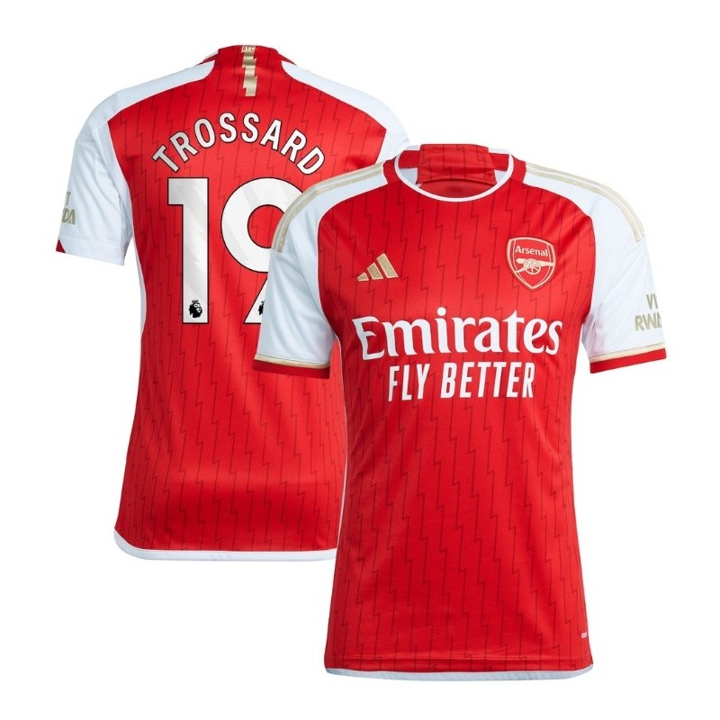 Arsenal Home Shirt 2023-24 with Trossard 19 printing-Red