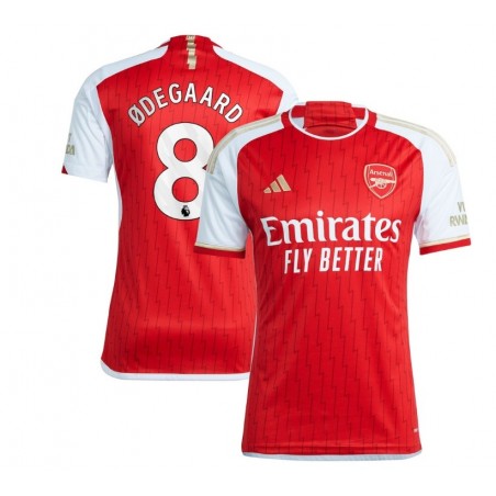 Arsenal Home Shirt 2023-24 with Ødegaard 8 printing-Red