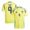 Sweden Home soccer jersey 2024 with Isak 9 printing - Yellow