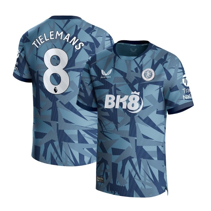 Aston Villa Third Shirt 2023-24 with Tielemans 8 printing-Light Blue