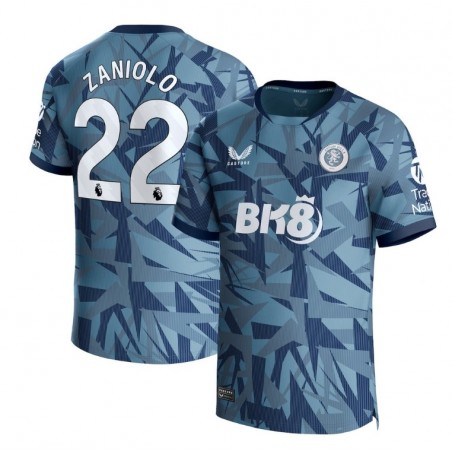 Aston Villa Third Shirt 2023-24 with Zaniolo 22 printing-Light Blue